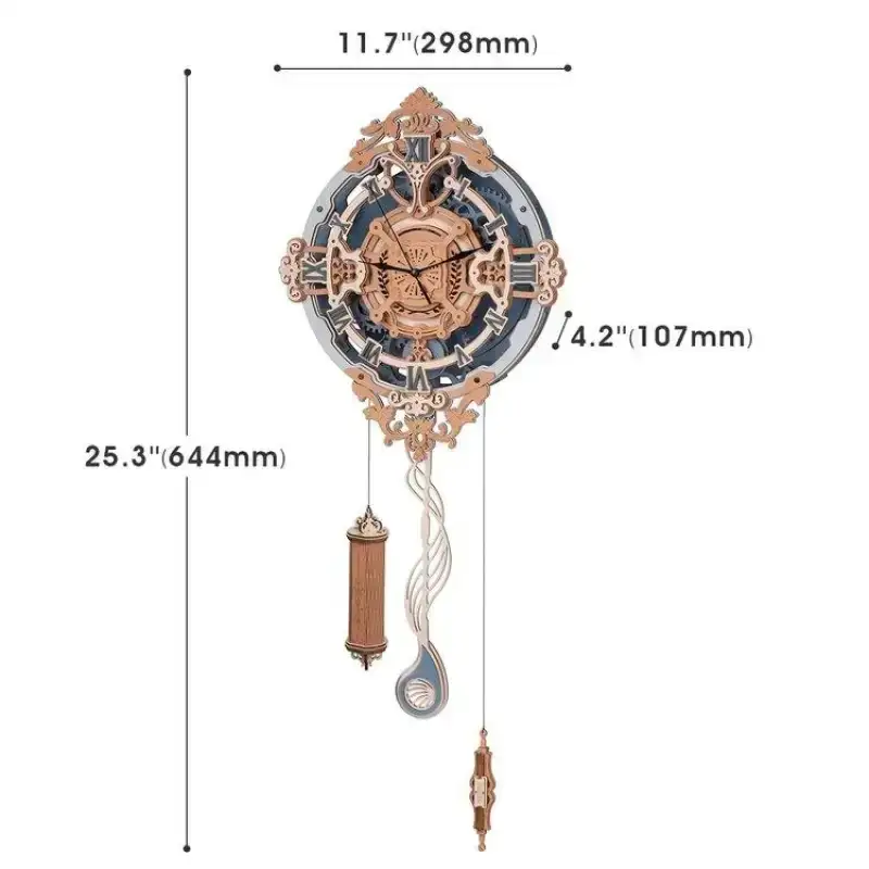 Rompecabezas 3D Madera Reloj Mecánico Renacimiento - Image 7