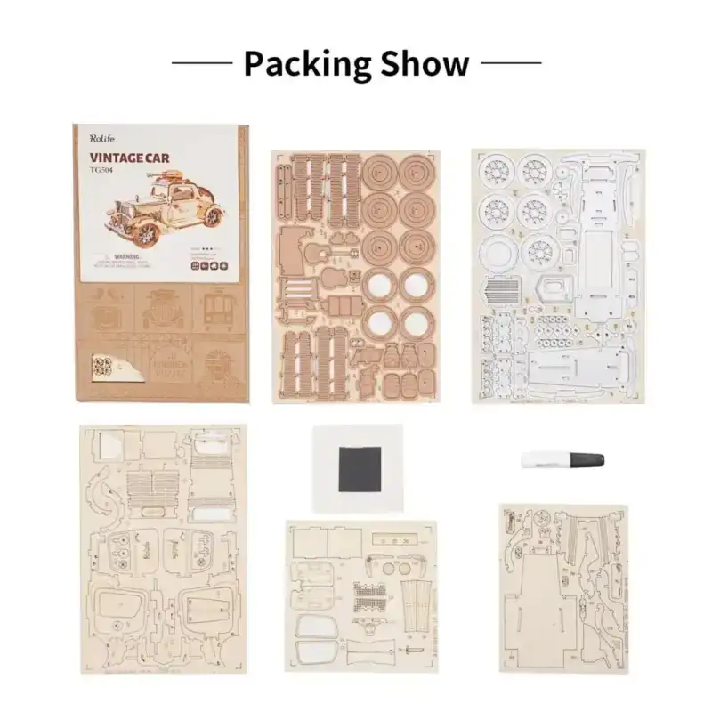 Rompecabezas 3D de Coche Vintage - Image 4